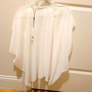 Helmut Lang Asymmetric Wing Top Cobble Ivory